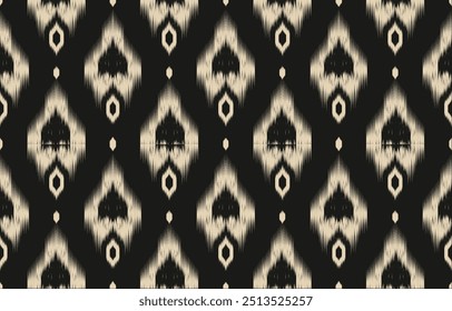 Étnica abstrata ikat art. Aztec impressão ornamento. padrão étnico geométrico cor sem costura oriental.  Design para fundo, cortina, tapete, papel de parede, roupas, envoltório, Batik, ilustração vetorial.