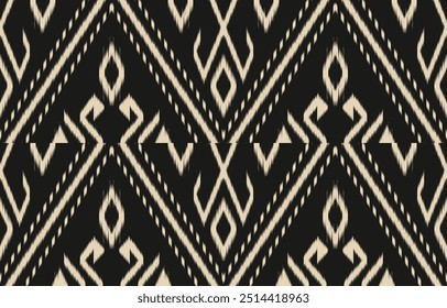 Ethnic abstract ikat art. Aztec ornament print. geometric ethnic pattern seamless  color oriental.  Design for background ,curtain, carpet, wallpaper, clothing, wrapping, Batik, vector illustration.