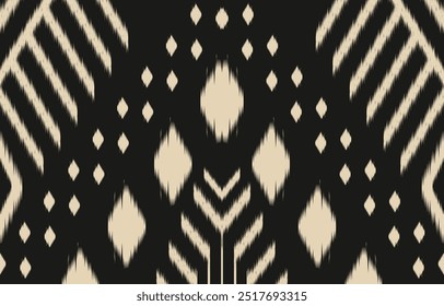 Étnica abstrata ikat art. Aztec impressão ornamento. padrão étnico geométrico cor sem costura oriental.  Design para fundo, cortina, tapete, papel de parede, roupas, envoltório, Batik, ilustração vetorial.