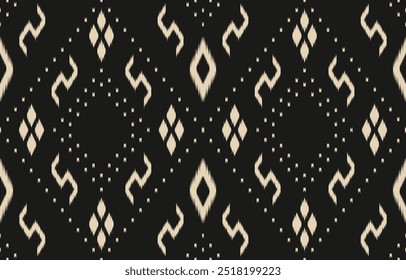 Étnica abstrata ikat art. Aztec impressão ornamento. padrão étnico geométrico cor sem costura oriental.  Design para fundo, cortina, tapete, papel de parede, roupas, envoltório, Batik, ilustração vetorial.