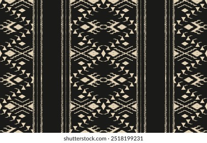 Ethnic abstract ikat art. Aztec ornament print. geometric ethnic pattern seamless  color oriental.  Design for background ,curtain, carpet, wallpaper, clothing, wrapping, Batik, vector illustration.