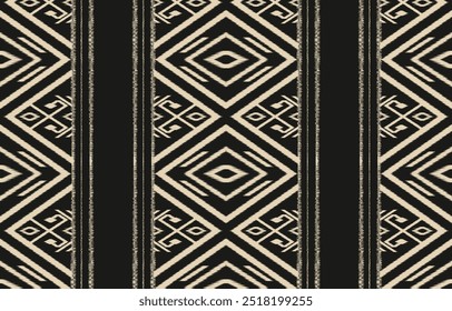 Ethnic abstract ikat art. Aztec ornament print. geometric ethnic pattern seamless  color oriental.  Design for background ,curtain, carpet, wallpaper, clothing, wrapping, Batik, vector illustration.