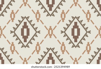 Étnica abstrata ikat art. Aztec impressão ornamento. padrão étnico geométrico cor sem costura oriental.  Design para fundo, cortina, tapete, papel de parede, roupas, envoltório, Batik, ilustração vetorial.