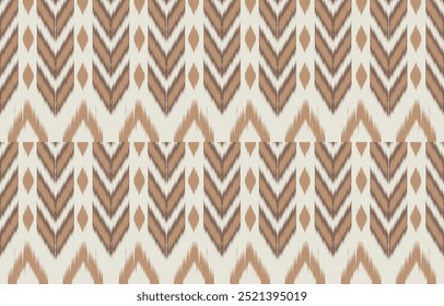Arte ikat abstracto étnico. Estampado de adornos aztecas. patrón étnico geométrico sin costuras color oriental.  Diseño para el fondo, cortina, alfombra, Fondo de pantalla, ropa, envoltura, Batik, Ilustración vectorial.