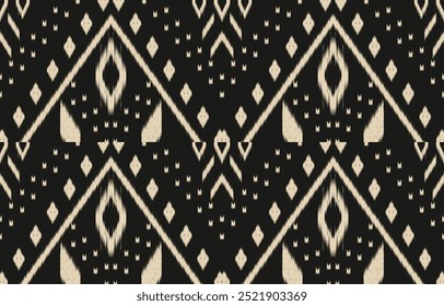 Étnica abstrata ikat art. Aztec impressão ornamento. padrão étnico geométrico cor sem costura oriental.  Design para fundo, cortina, tapete, papel de parede, roupas, envoltório, Batik, ilustração vetorial.