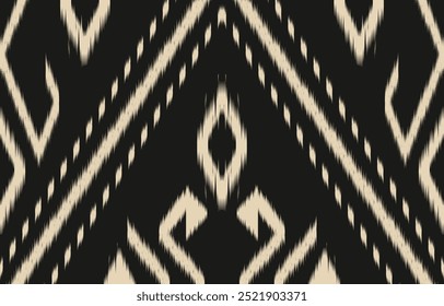 Ethnic abstract ikat art. Aztec ornament print. geometric ethnic pattern seamless  color oriental.  Design for background ,curtain, carpet, wallpaper, clothing, wrapping, Batik, vector illustration.