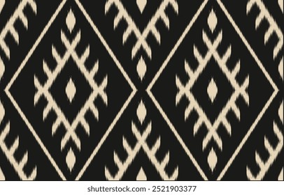 Ethnic abstract ikat art. Aztec ornament print. geometric ethnic pattern seamless  color oriental.  Design for background ,curtain, carpet, wallpaper, clothing, wrapping, Batik, vector illustration.