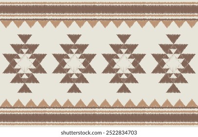 Ethnic abstract ikat art. Aztec ornament print. geometric ethnic pattern seamless  color oriental.  Design for background ,curtain, carpet, wallpaper, clothing, wrapping, Batik, vector illustration.