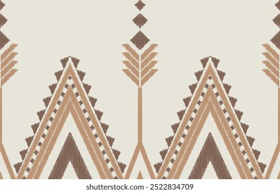 Étnica abstrata ikat art. Aztec impressão ornamento. padrão étnico geométrico cor sem costura oriental.  Design para fundo, cortina, tapete, papel de parede, roupas, envoltório, Batik, ilustração vetorial.
