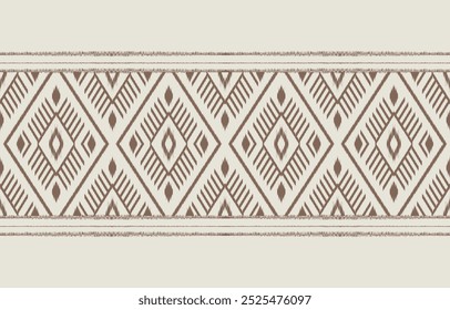 Ethnic abstract ikat art. Aztec ornament print. geometric ethnic pattern seamless  color oriental.  Design for background ,curtain, carpet, wallpaper, clothing, wrapping, Batik, vector illustration.