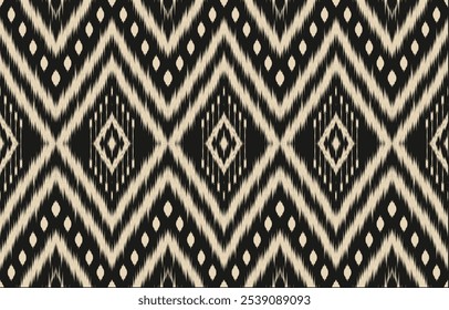Ethnic abstract ikat art. Aztec ornament print. geometric ethnic pattern seamless  color oriental.  Design for background ,curtain, carpet, wallpaper, clothing, wrapping, Batik, vector illustration.