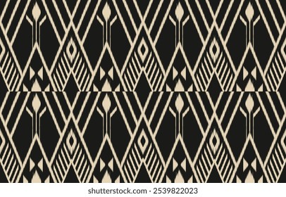 Ethnic abstract ikat art. Aztec ornament print. geometric ethnic pattern seamless  color oriental.  Design for background ,curtain, carpet, wallpaper, clothing, wrapping, Batik, vector illustration.