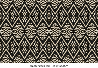 Ethnic abstract ikat art. Aztec ornament print. geometric ethnic pattern seamless  color oriental.  Design for background ,curtain, carpet, wallpaper, clothing, wrapping, Batik, vector illustration.