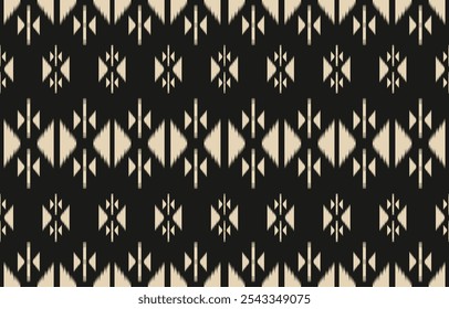 Ethnic abstract ikat art. Aztec ornament print. geometric ethnic pattern seamless  color oriental.  Design for background ,curtain, carpet, wallpaper, clothing, wrapping, Batik, vector illustration.