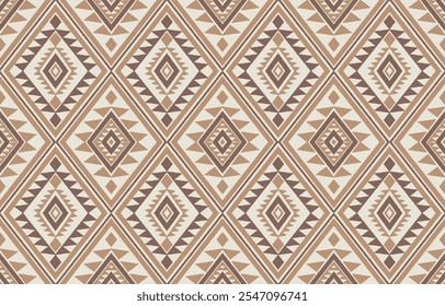 Ethnic abstract ikat art. Aztec ornament print. geometric ethnic pattern seamless  color oriental.  Design for background ,curtain, carpet, wallpaper, clothing, wrapping, Batik, vector illustration.