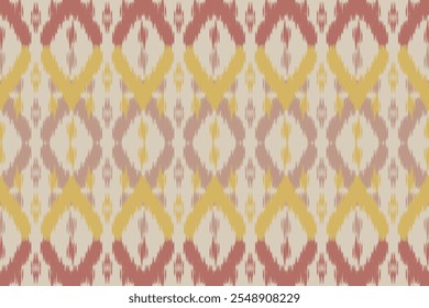 Ethnic abstract ikat art. Aztec ornament print. geometric ethnic pattern seamless color oriental. Design for background, curtain, carpet, wallpaper, clothing, wrapping, Batik, and vector illustration.
