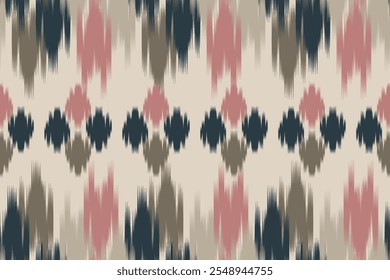 Ethnic abstract ikat art. Aztec ornament print. geometric ethnic pattern seamless color oriental. Design for background, curtain, carpet, wallpaper, clothing, wrapping, Batik, and vector illustration.