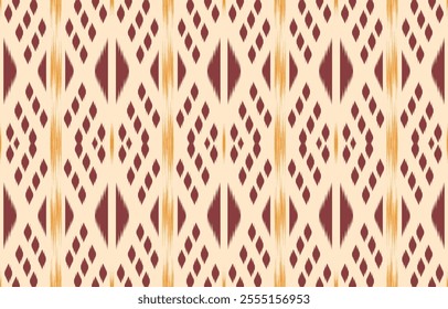 Ethnic abstract ikat art. Aztec ornament print. geometric ethnic pattern seamless  color oriental.  Design for background ,curtain, carpet, wallpaper, clothing, wrapping, Batik, vector illustration.