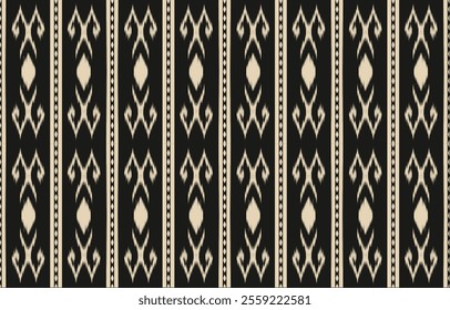 Ethnic abstract ikat art. Aztec ornament print. geometric ethnic pattern seamless  color oriental.  Design for background ,curtain, carpet, wallpaper, clothing, wrapping, Batik, vector illustration.
