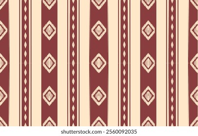 Ethnic abstract ikat art. Aztec ornament print. geometric ethnic pattern seamless  color oriental.  Design for background ,curtain, carpet, wallpaper, clothing, wrapping, Batik, vector illustration.