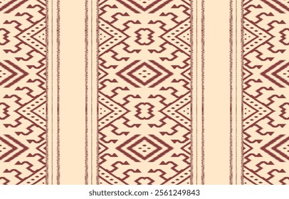 Ethnic abstract ikat art. Aztec ornament print. geometric ethnic pattern seamless  color oriental.  Design for background ,curtain, carpet, wallpaper, clothing, wrapping, Batik, vector illustration.