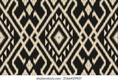 Ethnic abstract ikat art. Aztec ornament print. geometric ethnic pattern seamless  color oriental.  Design for background ,curtain, carpet, wallpaper, clothing, wrapping, Batik, vector illustration.