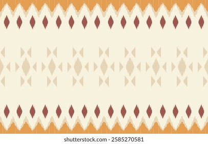 Ethnic abstract ikat art. Aztec ornament print. geometric ethnic pattern seamless  color oriental.  Design for background ,curtain, carpet, wallpaper, clothing, wrapping, Batik, vector illustration.
