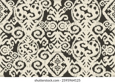 Ethnic abstract ikat art. Aztec ornament print. geometric ethnic pattern seamless color oriental. Design for background ,curtain, carpet, wallpaper, clothing, wrapping, Batik, vector illustration.