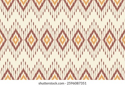 Ethnic abstract ikat art. Aztec ornament print. geometric ethnic pattern seamless  color oriental.  Design for background ,curtain, carpet, wallpaper, clothing, wrapping, Batik, vector illustration.