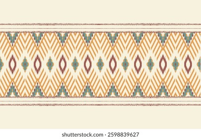 Ethnic abstract ikat art. Aztec ornament print. geometric ethnic pattern seamless  color oriental.  Design for background ,curtain, carpet, wallpaper, clothing, wrapping, Batik, vector illustration.