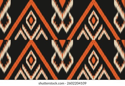 Ethnic abstract ikat art. Aztec ornament print. geometric ethnic pattern seamless  color oriental.  Design for background ,curtain, carpet, wallpaper, clothing, wrapping, Batik, vector illustration.