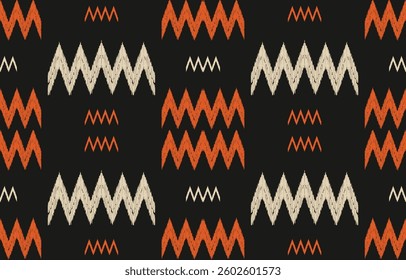 Ethnic abstract ikat art. Aztec ornament print. geometric ethnic pattern seamless  color oriental.  Design for background ,curtain, carpet, wallpaper, clothing, wrapping, Batik, vector illustration.