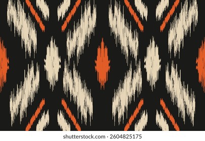 Ethnic abstract ikat art. Aztec ornament print. geometric ethnic pattern seamless  color oriental.  Design for background ,curtain, carpet, wallpaper, clothing, wrapping, Batik, vector illustration.