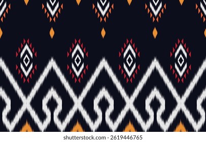 Ethnic abstract ikat art. Aztec ornament print. geometric ethnic pattern seamless color oriental. Design for background ,curtain, carpet, wallpaper, clothing, wrapping, Batik, vector illustration.