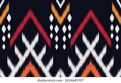 Ethnic abstract ikat art. Aztec ornament print. geometric ethnic pattern seamless color oriental. Design for background ,curtain, carpet, wallpaper, clothing, wrapping, Batik, vector illustration.