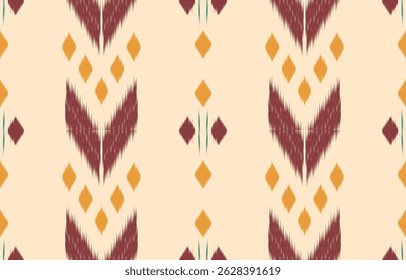 Ethnic abstract ikat art. Aztec ornament print. geometric ethnic pattern seamless color oriental. Design for background ,curtain, carpet, wallpaper, clothing, wrapping, Batik, vector illustration.