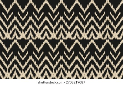 Arte ikat abstracto étnico. Estampado de adornos aztecas. patrón étnico geométrico sin costuras color oriental.  Diseño para el fondo, cortina, alfombra, Fondo de pantalla, ropa, envoltura, Batik, Ilustración vectorial.