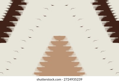 Arte ikat abstracto étnico. Estampado de adornos aztecas. patrón étnico geométrico sin costuras color oriental.  Diseño para el fondo, cortina, alfombra, Fondo de pantalla, ropa, envoltura, Batik, Ilustración vectorial.