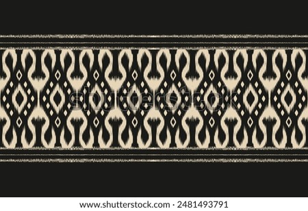Ethnic abstract ikat art. Aztec ornament print. geometric ethnic pattern seamless  color oriental.  Design for background ,curtain, carpet, wallpaper, clothing, wrapping, Batik, vector illustration.