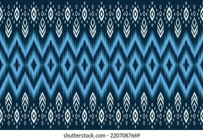 Ethnic abstract ikat art. Fabric Morocco, geometric ethnic pattern seamless  color oriental. Background, Design for fabric, curtain, carpet, wallpaper, clothing, wrapping, Batik, vector illustration
