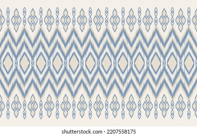 Ethnic abstract ikat art. Fabric Morocco, geometric ethnic pattern seamless  color oriental. Background, Design for fabric, curtain, carpet, wallpaper, clothing, wrapping, Batik, vector illustration