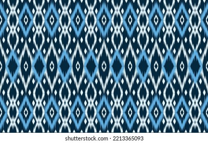 Ethnic abstract ikat art. Fabric Morocco, geometric ethnic pattern seamless  color oriental. Background, Design for fabric, curtain, carpet, wallpaper, clothing, wrapping, Batik, vector illustration