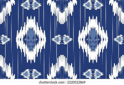 Ethnic abstract ikat art. Fabric Morocco, geometric ethnic pattern seamless  color oriental. Background, Design for fabric, curtain, carpet, wallpaper, clothing, wrapping, Batik, vector illustration