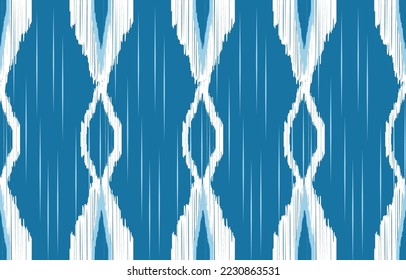 Ethnic abstract ikat art. Fabric Morocco, geometric ethnic pattern seamless  color oriental. Background, Design for fabric, curtain, carpet, wallpaper, clothing, wrapping, Batik, vector illustration