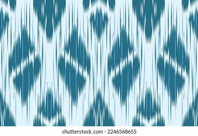 Ethnic abstract ikat art. Fabric Morocco, geometric ethnic pattern seamless  color oriental. Background, Design for fabric, curtain, carpet, wallpaper, clothing, wrapping, Batik, vector illustration