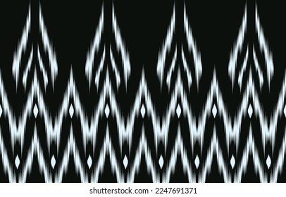 Ethnic abstract ikat art. Fabric Morocco, geometric ethnic pattern seamless  color oriental. Background, Design for fabric, curtain, carpet, wallpaper, clothing, wrapping, Batik, vector illustration