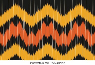 Ethnic abstract ikat art. Fabric Morocco, geometric ethnic pattern seamless  color oriental. Background, Design for fabric, curtain, carpet, wallpaper, clothing, wrapping, Batik, vector illustration.