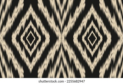 Ethnic abstract ikat art. Fabric Morocco, geometric ethnic pattern seamless  color oriental. Background, Design for fabric, curtain, carpet, wallpaper, clothing, wrapping, Batik, vector illustration