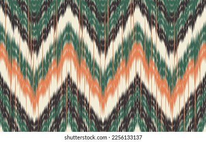 Ethnic abstract ikat art. Fabric Morocco, geometric ethnic pattern seamless  color oriental. Background, Design for fabric, curtain, carpet, wallpaper, clothing, wrapping, Batik, vector illustration