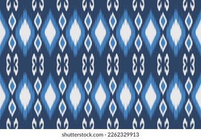 Ethnic abstract ikat art. Fabric Morocco, geometric ethnic pattern seamless  color oriental. Background, Design for fabric, curtain, carpet, wallpaper, clothing, wrapping, Batik, vector illustration
